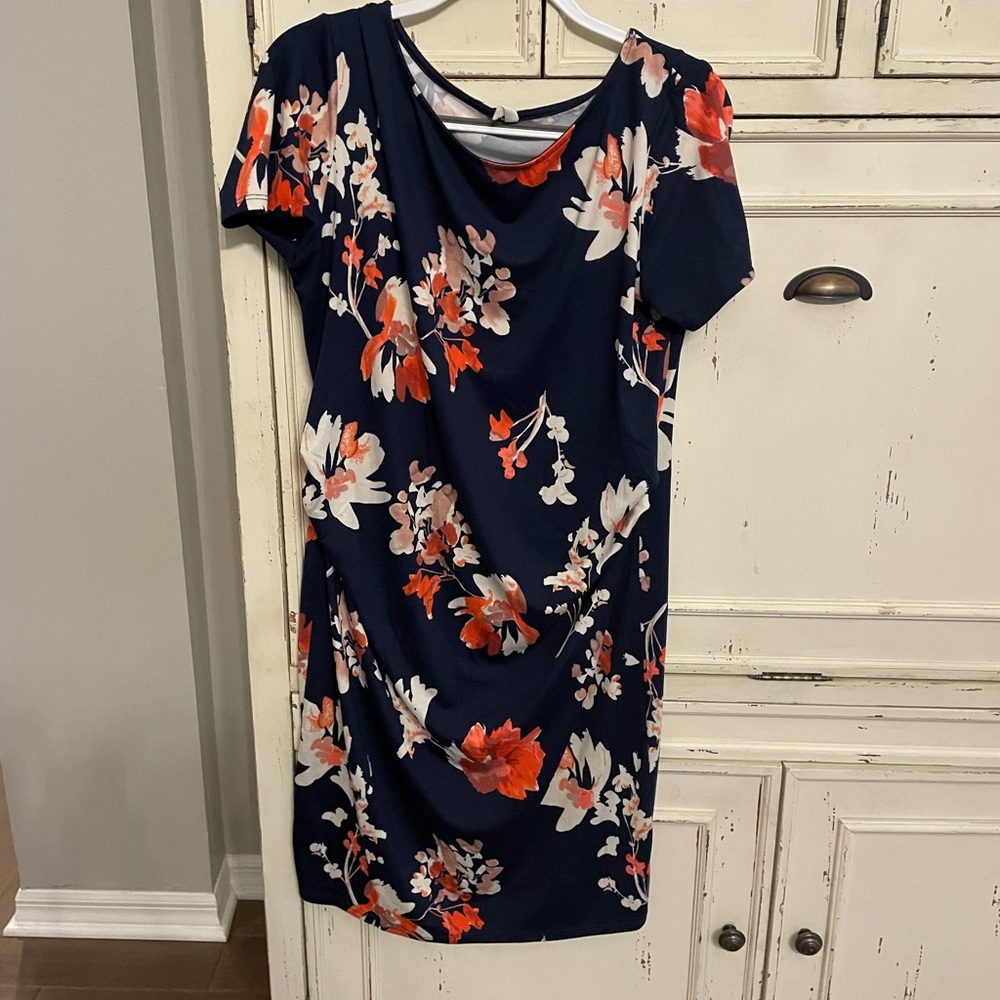 Pink blush Maternity floral dress